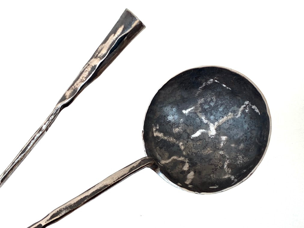 Hand Forged Iron Egg Spoon