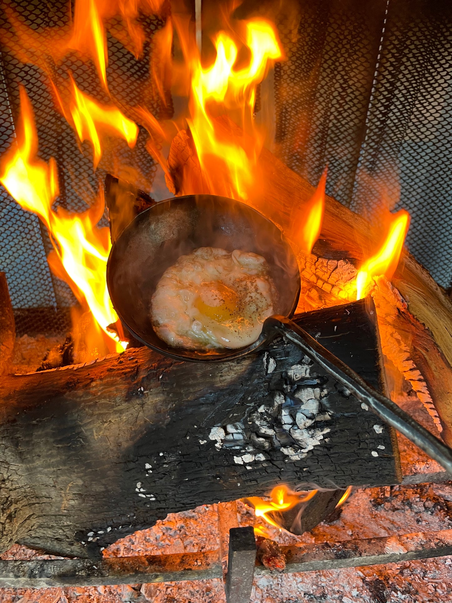 Hand Forged Iron Egg Spoon